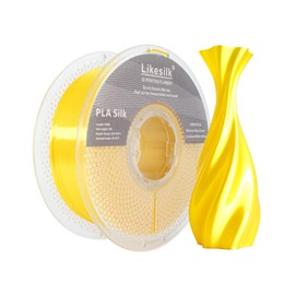 Likesilk PLA Silk Filament 1.75mm Clog-Free Shiny 3D Printer Filament, 1KG Spool (2.2lbs), Dimensional Accuracy +/- 0.02mm (Silk Greenish Gold-1KG)