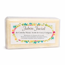 Jabón Artesanal Concha Nacar, Aceite de Coco y Colágeno 100gr, Natural.                                                                               