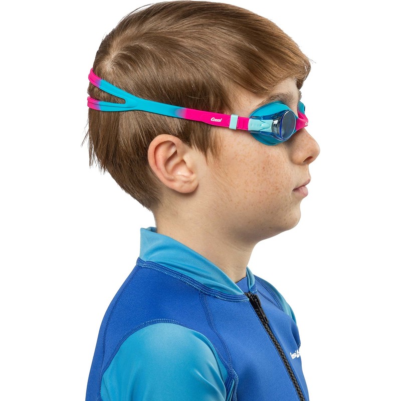 Cressi Dolphin 2.0, Azure/Rosado, Clear Lens, Goggles De Natación Juventud