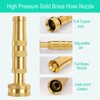 Solid Brass Heavy Duty Adjustable Twist Hose Nozzle, CM CUMIZON