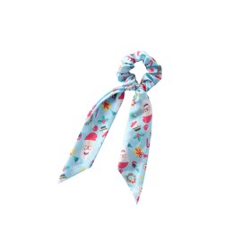 Christmas Scrunchie Scarf Hair Band Elastic Ponytail Tie Soft Colourful Funny Cute Xmas Girl Women Dress Up (Type 1)