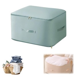 Ultra Space Saving Self Compression Organizer - Compression Packing Cubes, Bedroom Clothes Storage Bags with Zipper, Expandable Storage Bag for Bedding Travel Luggage Organizer (Blue, XL)