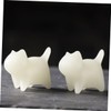 BIUDECO Glowing Stone Cat Figurine Creative Glow Dark Cat Statue