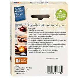 Heitmann egg colours, golden gloss - liquid cold colours - decorative foils – for painting Easter eggs, Easter egg colour.