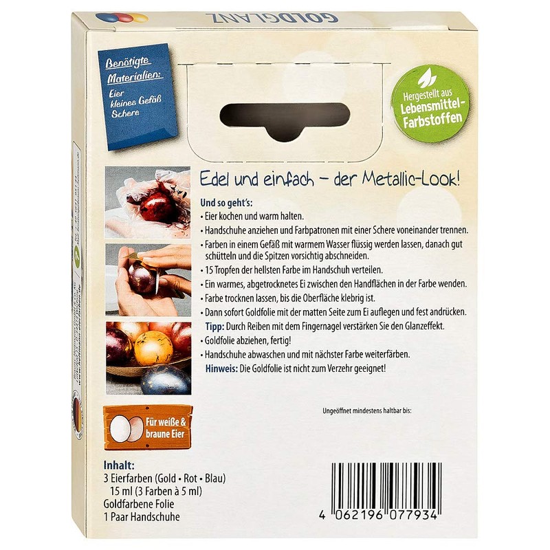 Heitmann egg colours, golden gloss - liquid cold colours -