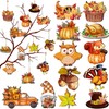 12Pcs Fall Hanging Ornaments Maple Leaf Pumpkin Tree Decorations Pinecone