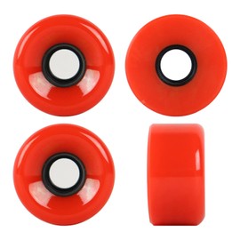 Blank Skateboard 82A USA Made Cruiser Wheels 61mm x 32mm Red