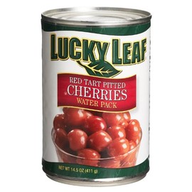 Lucky Leaf Red Tart Pitted Cherries Packed in Water 14.5oz Can (Pack of 6)