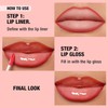 6 x Matte Lip Liner with 6 Nourishing Lip Oil