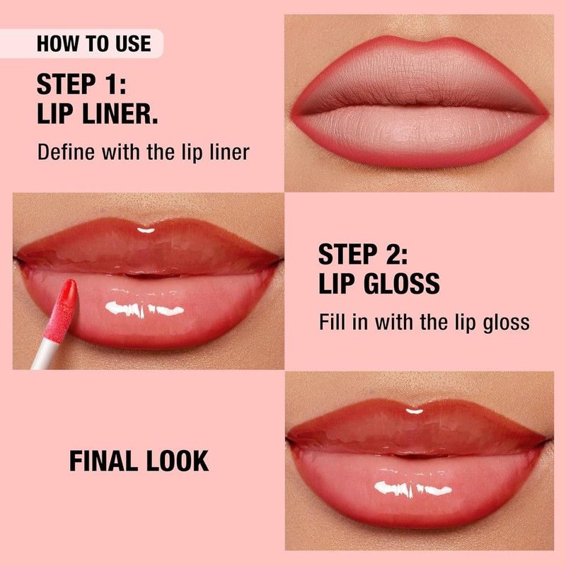 6 x Matte Lip Liner with 6 Nourishing Lip Oil