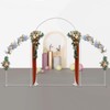 Beaccoss Gold&White Metal Wedding Arch Backdrop Stand,7.2FT, 6.6FT, 6FT Set