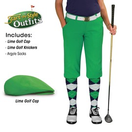 Golf Knickers Start-in-Style Traditional (Plus Fours) Outfit for Ladies - Lime - Size 12
