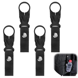 Pack of 4 Water Bottle Holder Clip Key Ring Bottle Holder with Belt Buckle Portable Water Bottle Ring Holder Water Bottle Buckle Clip Carabiner for Backpack Belt Outdoor Camping