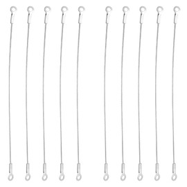 Jiozermi 10 Pcs 8" Cabinet Door Restraint, Stainless Steel Restraint Cable, Flexible Braided Limiter, Hinge Limiter for Limiting Chest Cupboard Door Swing