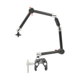 GyroVu Adjustable Clamp Mount with Dual Heavy Duty 11" Articulated Arm Monitor Mounts