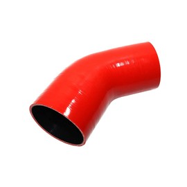 TMKOOL TMKOOL 4-Ply Reinforced High Temperature 3.75" to 4" ID 45 Degree Elbow Reducer Coupler Silicone Hose (RED, 3.75"-4")