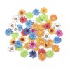 100PCS Wooden Buttons Sewing 2-Holes Scrapbooking Button Crafts Flower Shape