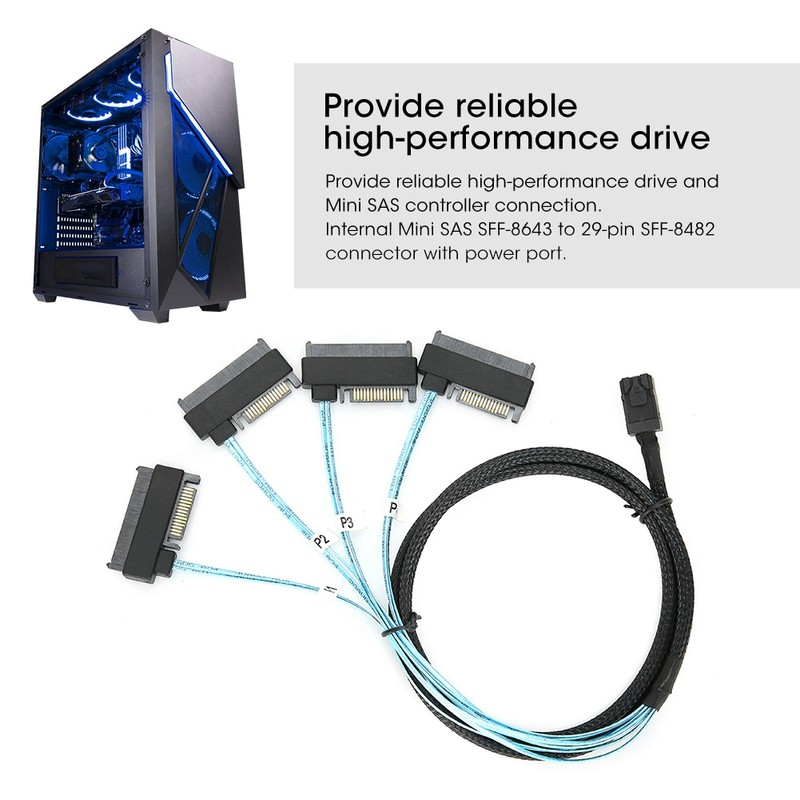 Adapter Cable Server Cord Hard Disk Internal Mini SAS SFF-8643