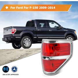 Tail Light Assembly for ford for F-150 2009-2014 Red Housing Clear Lens Driver and Passenger Side Tail lamp FO2818148 FO2819148