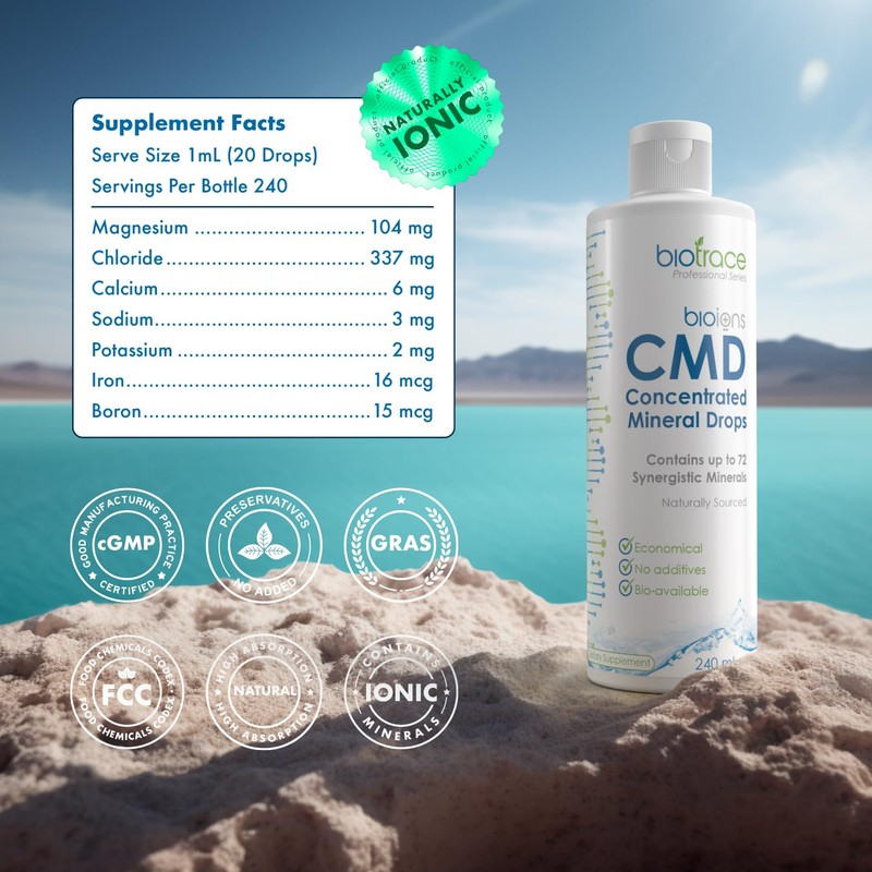 BioTrace Dead Sea Trace Mineral Drops | 72+ Concentrated Trace
