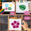 Hibiscus Leaf Stencils Flower Paint Stencil Tropical Leaves Palm Tree