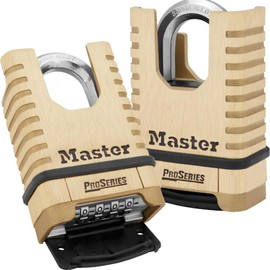 Master Lock, latón, candado, ProSeries Set Your Own Combination Lock, 2-1/4 pulgadas Wide, 1177D