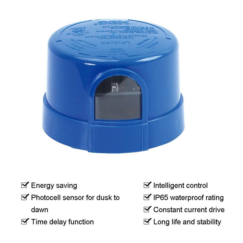 GBAYSA 1 Pack Photocell for Outdoor Light, Auto On/Off Photo