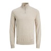 JACK & JONES Male Quarter Zip Plain Quarter Zip, beige
