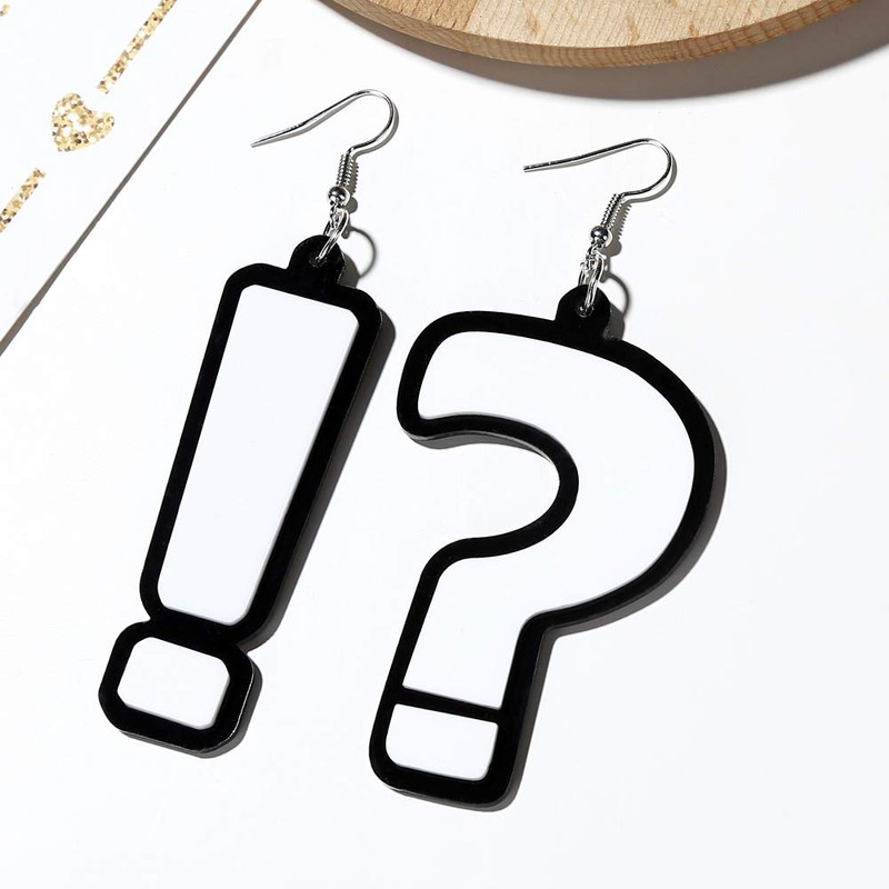 GUOXIAOMEI - Pendientes largos de acrílico para mujer y niña