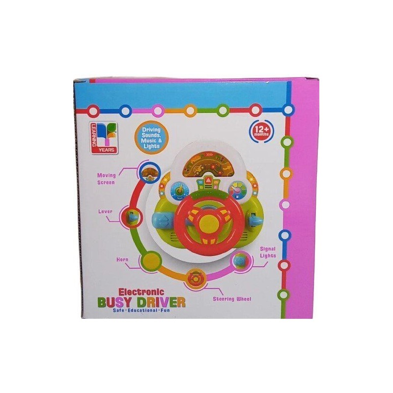 Learning Years Electronic Busy Driver Educational Baby Kids Learning Wheel
