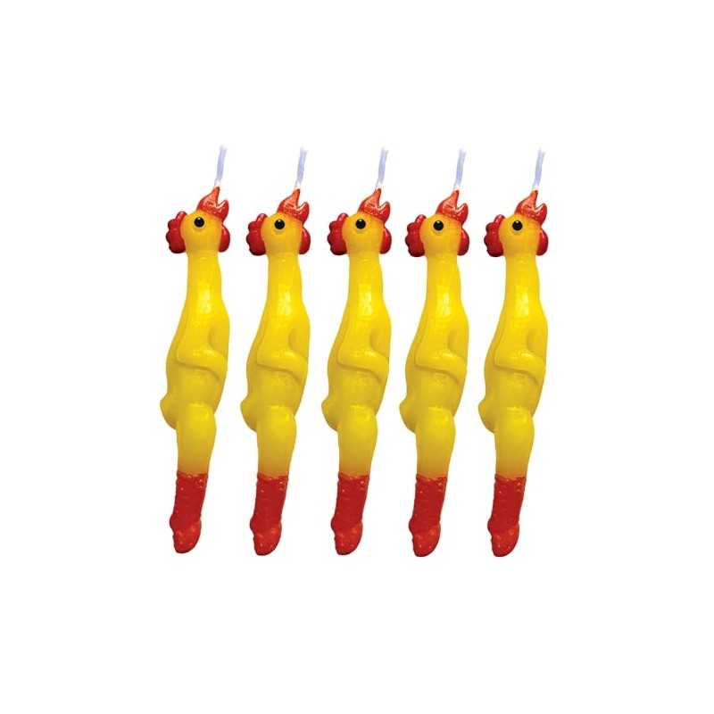 Streamline Imagined Decorative Birthday Candles - Rubber Chicken (5 Candle