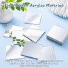 25 Pack Mini Acrylic Square Mirror Tiles, Self-Adhesive Small Mirrors