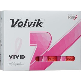 Volvik BCRF Vivid Matte Finish Pink Golf Balls (One Dozen)