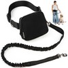 Hands Free Dog Leash with Belt Bag (Black)