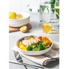 Sweese Large Salad Serving Bowls, 30 Ounce Porcelain White Pasta