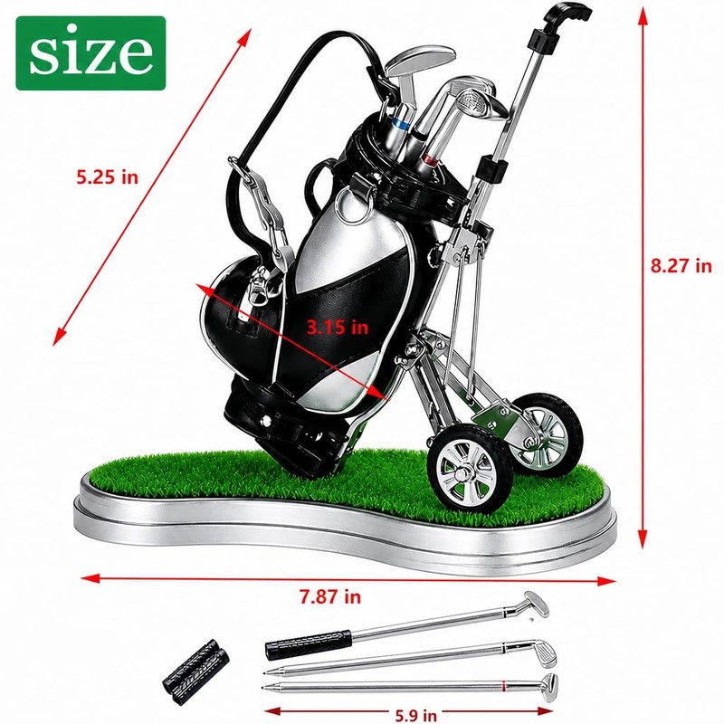 SANTA CASA Golf Pen Holder with 3 Pens, Mini Golf