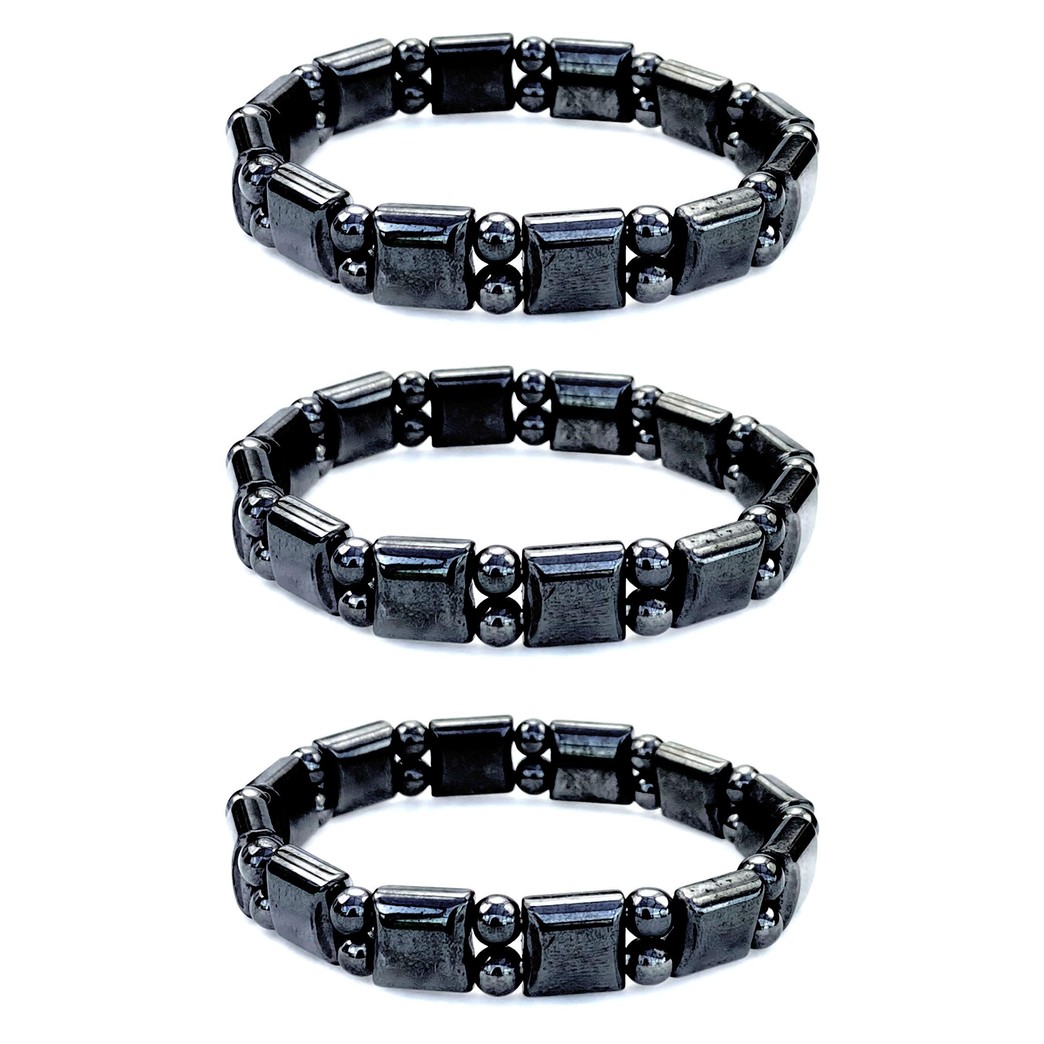 Men's/Women's Hematite Metal Magnetic Therapy Bracelets - 10 pcs
