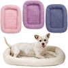 Slumber Pet Sherpa Crate Pet Bed with Bumper-Style Cushioning for