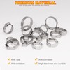 AKIHISA 420Pcs 20 sizes Single Ear Hose Clamps, 7-28.6mm 304