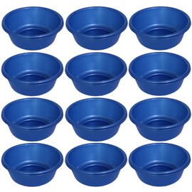 YBM HOME Round Plastic Wash Basin, 7 Quart, 1148 (12, Blue)