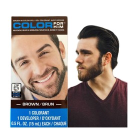 Color For Him Brown Beard, Mustache, Sideburns Dye, 5 minuts color