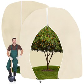 Timisea Huge Plant Covers Freeze Protection 94×78 in,Plant Insulation Cover,Insulation for Outdoor Plants,with Zipper Drawstring Plant Blankets for Winter Outdoor Plants Tree Frost Covers