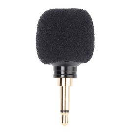 Hakeeta External Microphone 3.5mm Black Recording Microphone Portable High Sensitivity Mini Wireless Microphone for Phone Recording
