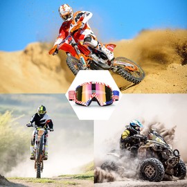 JAMIEWIN Motocross Motorcycle Goggles Riding Glasses Dirt Bike ATV Downhill goggles Mx Goggle Glasses for Youth Kids Men Women(C61)