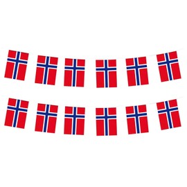 Norway Flag Small Mini Norwegian Flag Banner Decorations for Parades, Parties, Classrooms, Gardens, and Festivals (Norway)