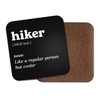 Hiker Square Coaster - Hiking Walk Sport Fan Dictionary Regular