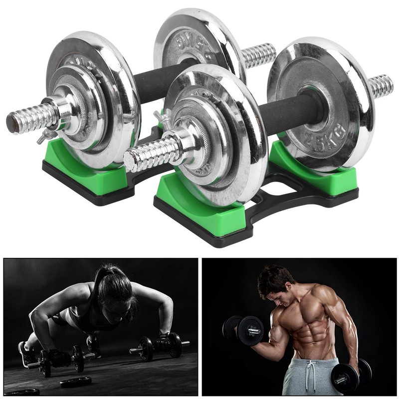 Hapivida 1 Pair Dumbbell Rack, Prevent Rolling Dumbbell Bracket Mat