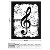 MIBDDK Abstract Music Note with Piano Blanket Flannel Fleece Throw
