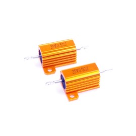 LM YN 25 Watt 0.5 Ohm 5% Wirewound Resistor Electronic Aluminium Shell Resistor Gold (Pack of 2)