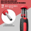 13-in-1 Ratcheting Screwdriver | Multi-Bit Storage | Retractable Cartridge |